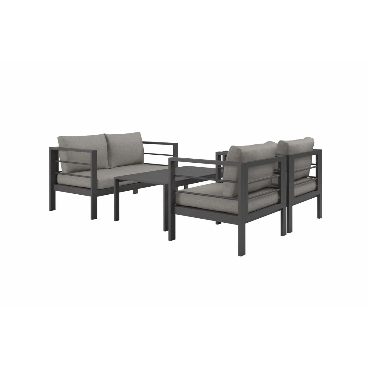 KONIFERA Gartenlounge-Set New Jersey, 12-teilig, inkl. 2er Sofa, 2 Sessel, pflegeleichte Tischplatte 2