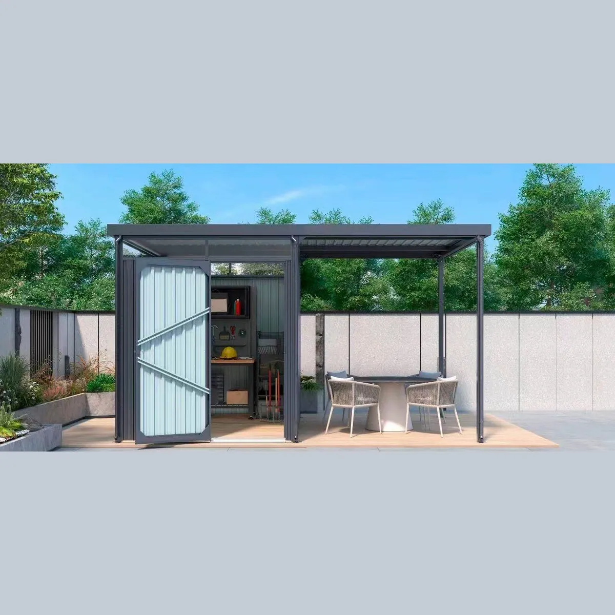 KONIFERA Gerätehaus Stefano mini, geräumig & robust, ideal für Gartenutensilien