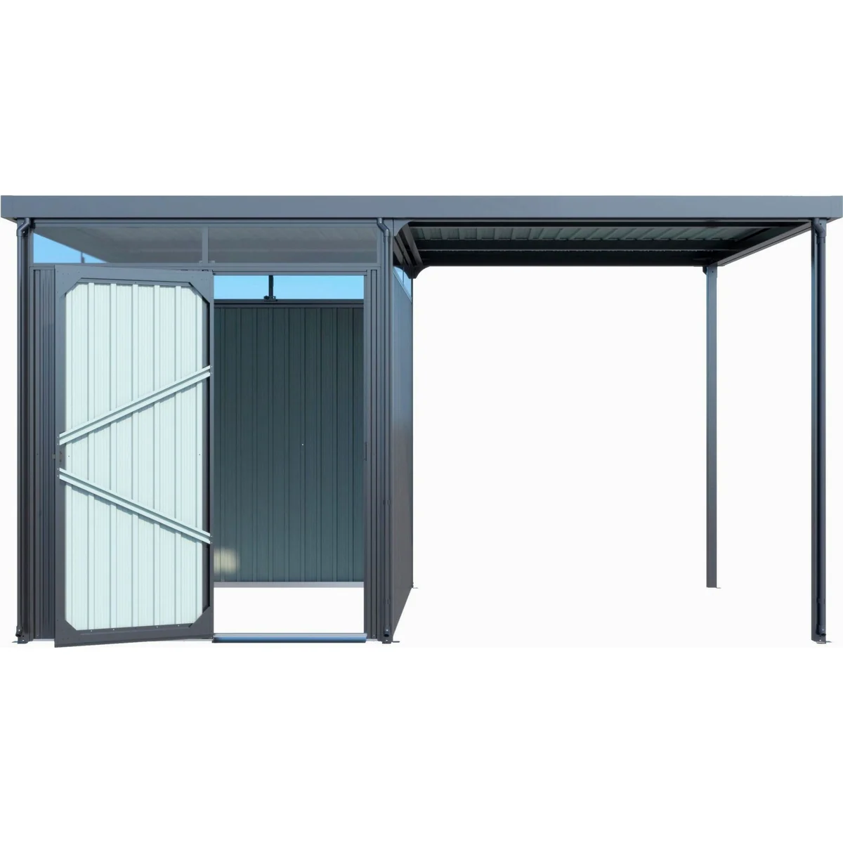 KONIFERA Gerätehaus Stefano mini, geräumig & robust, ideal für Gartenutensilien 4