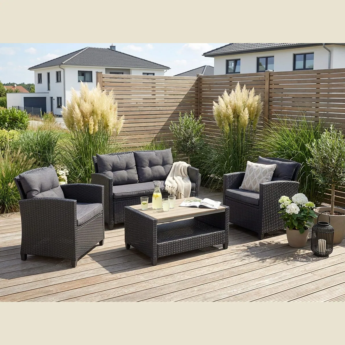 KONIFERA Gartenlounge-Set St. Tropez, 11-teilig, bequem & wetterfest
