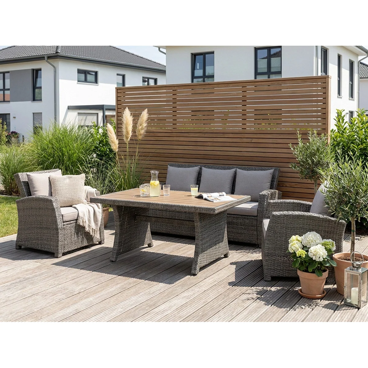 KONIFERA Gartenlounge-Set Siros, 12-teilig, komfortabel, stilvoll, wetterbeständig
