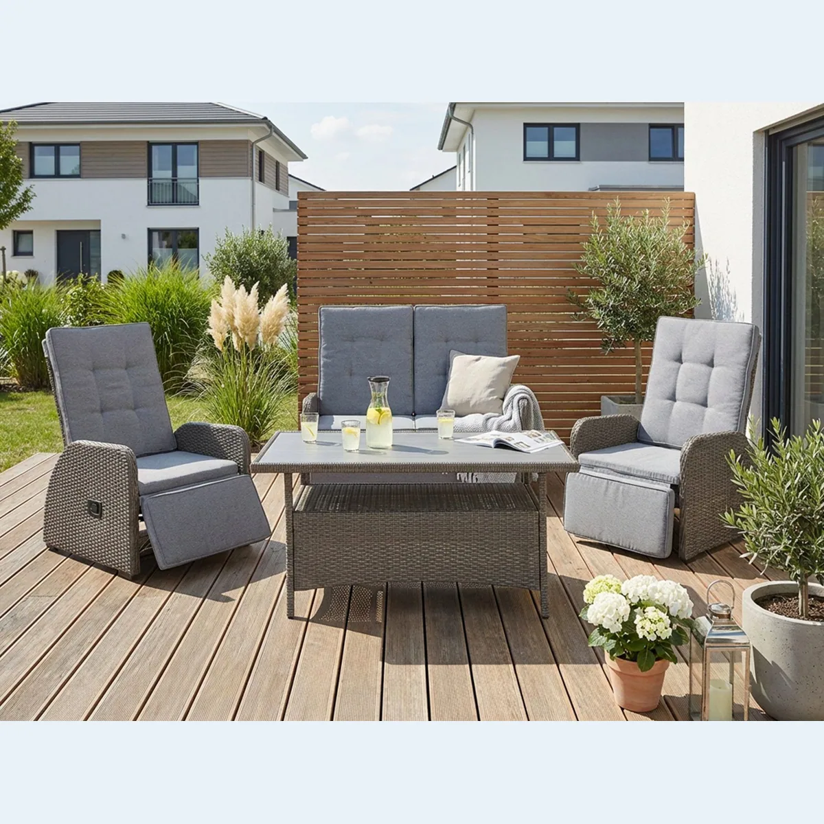 KONIFERA Gartenlounge-Set Vigo, 8-tlg., mit verstellbaren Rückenlehnen — ideal für Entspannung