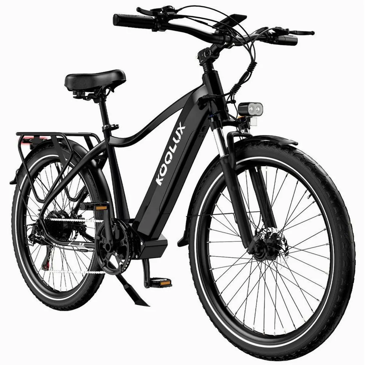 KOOLUX E-Bike 26 Zoll, leichtes Aluminium, 7-Gang Shimano, herausnehmbare Batterie