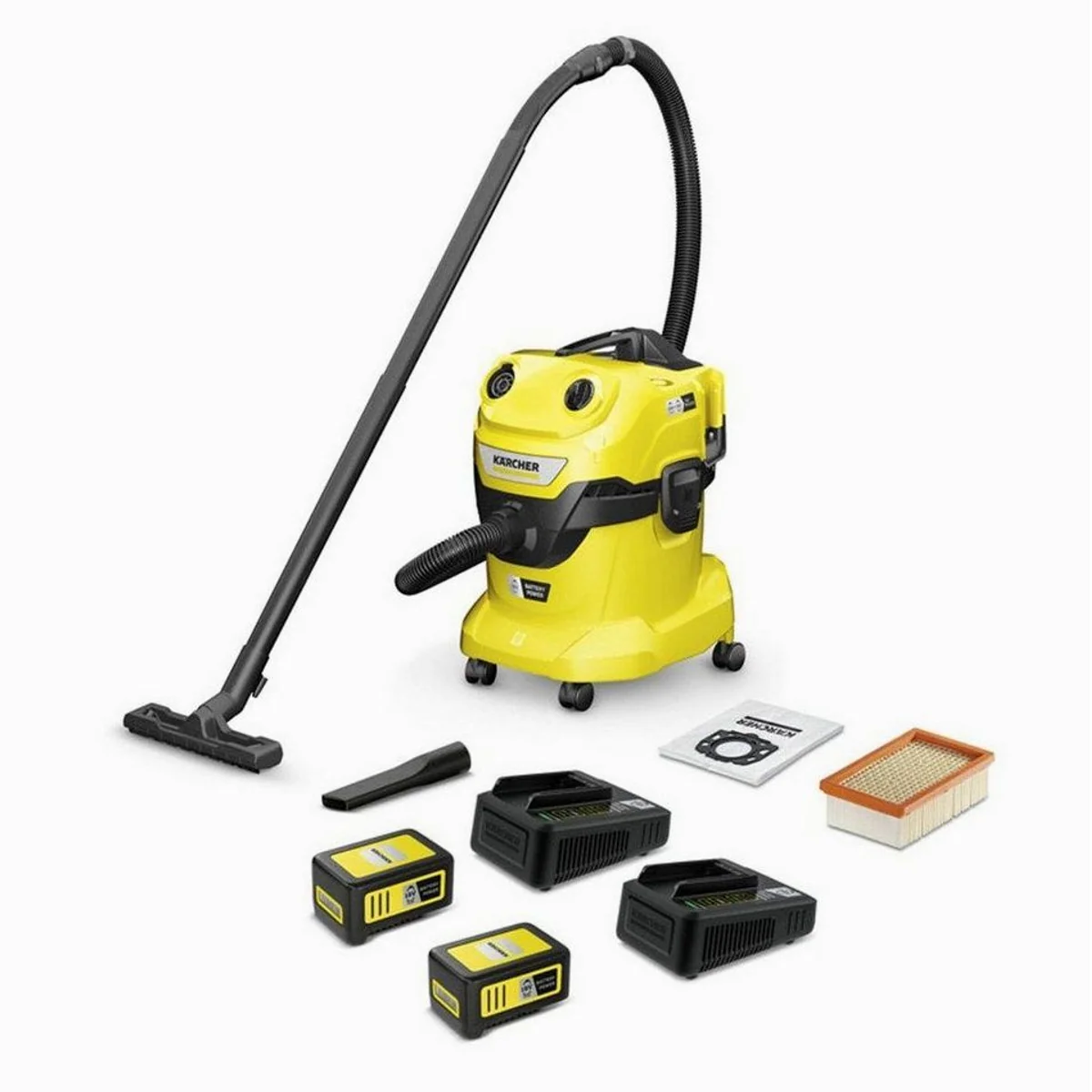 Kärcher WD 4-18 Dual Battery Set, kraftvoller 36-V-Motor, 20 l Behälter, inkl. Akku und Ladegerät 5