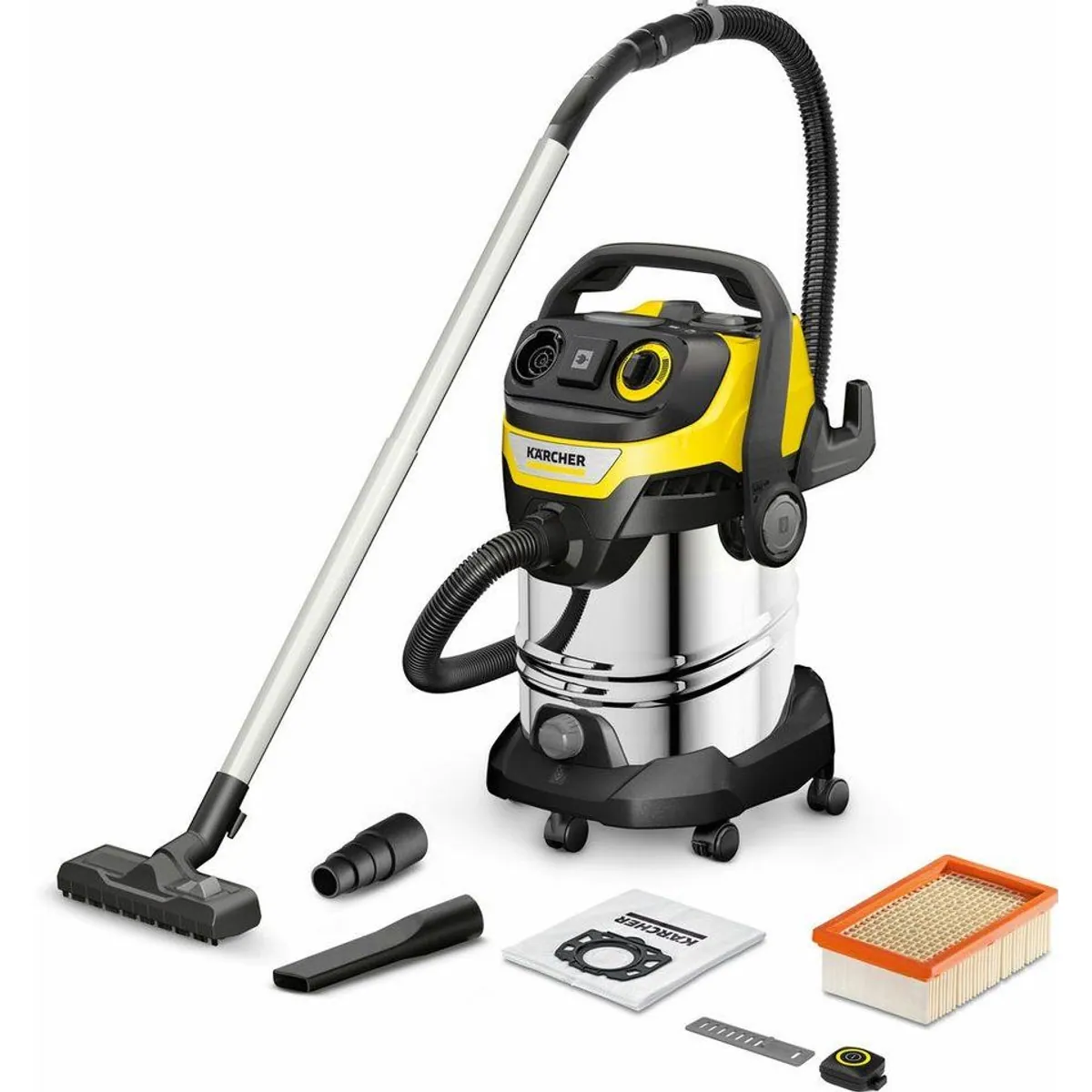 Kärcher WD 7 Control P S Nass-Trocken-Sauger, beutellos, 1400 W, innovative Steuerung