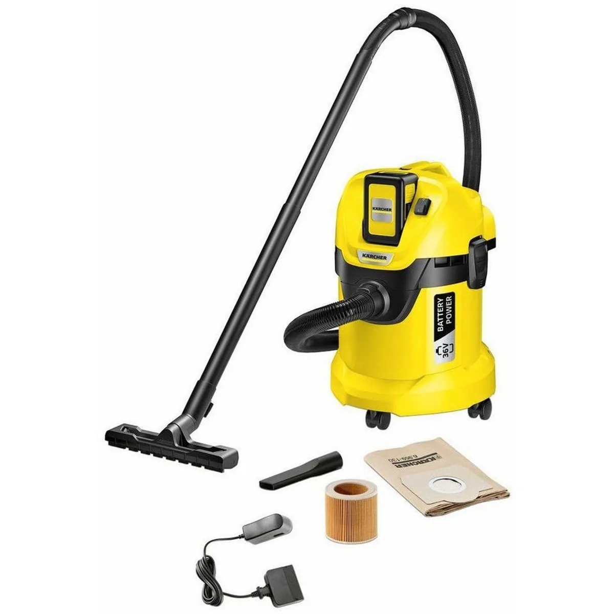 Kärcher WD 3 Battery Set, Nass-Trocken-Akkusauger, 17 l Behälter, 36 V Akku