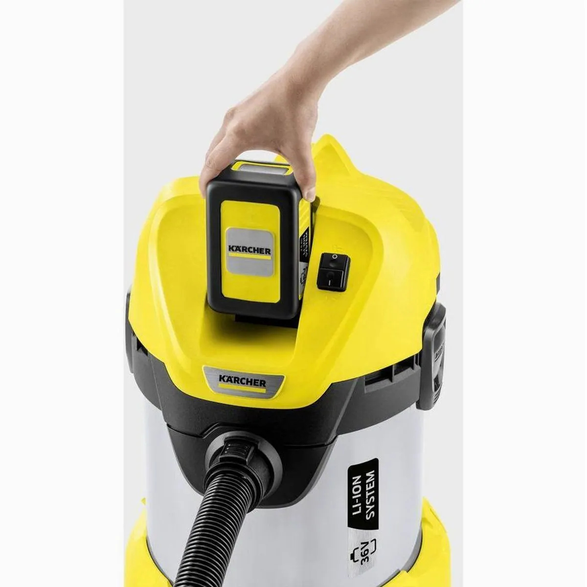 Kärcher WD 3 Battery Premium Set, Akku, 17-l Edelstahlbehälter, Blasfunktion 5