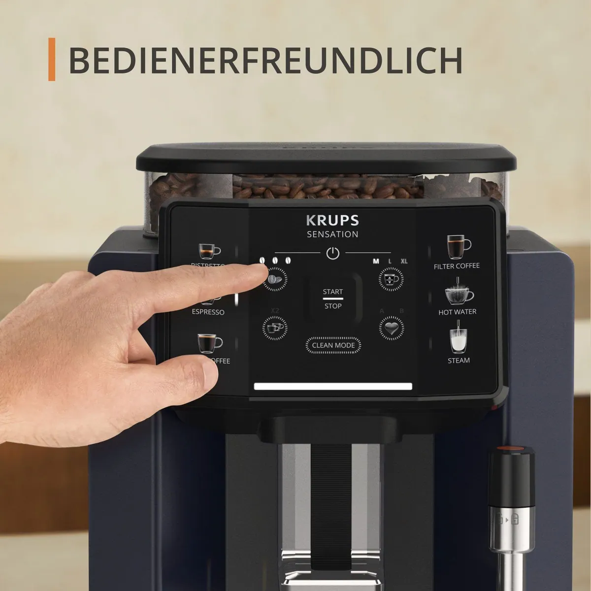 Krups Kaffeevollautomat EA910B.23 Sensation Milk Bundle, platzsparend und benutzerfreundlich 3