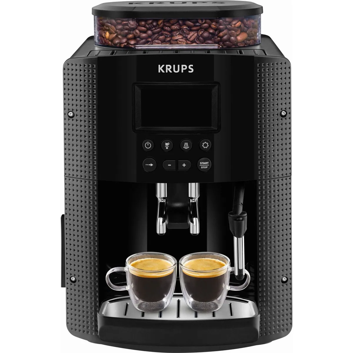 Krups EA8150 Kaffeevollautomat, intuitives LCD-Display, Speichermodus für Kaffeegenuss