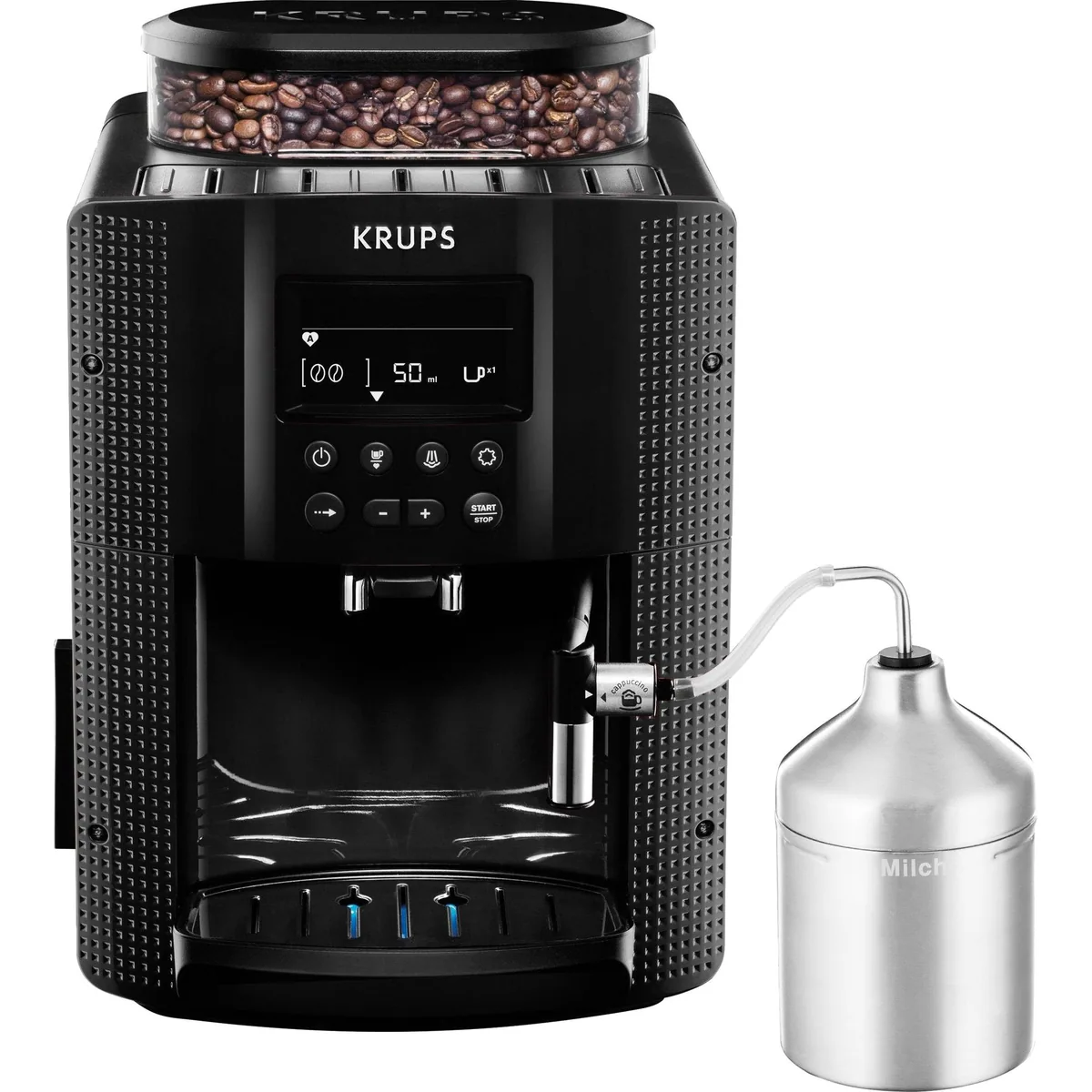 Krups EA8160 Essential Espresso, 1,7L Wassertank, inkl. Auto Cappuccino Set