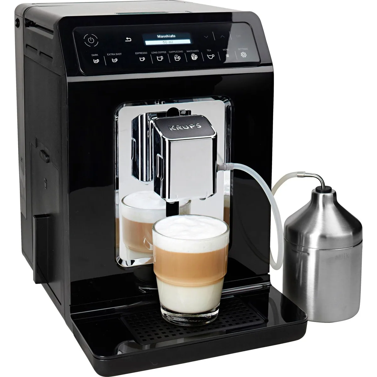 Krups EA8918 Evidence Kaffeevollautomat, OLED-Display, 12 Kaffee- und 3 Tee-Variationen