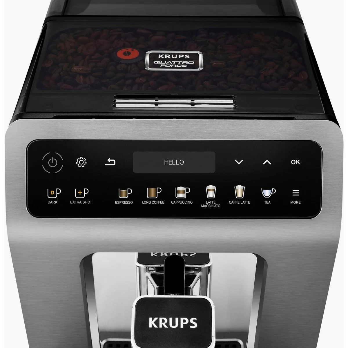 Krups EA894T Evidence Plus, One-Touch Cappuccino, Edelstahl-Kegelmahlwerk, innovative Barista Technologie 3
