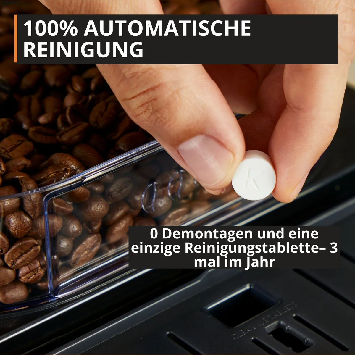 Krups EA4008 Serenity Kaffeevollautomat, 4 Getränke, Dampfdüse, automatische Reinigung 3