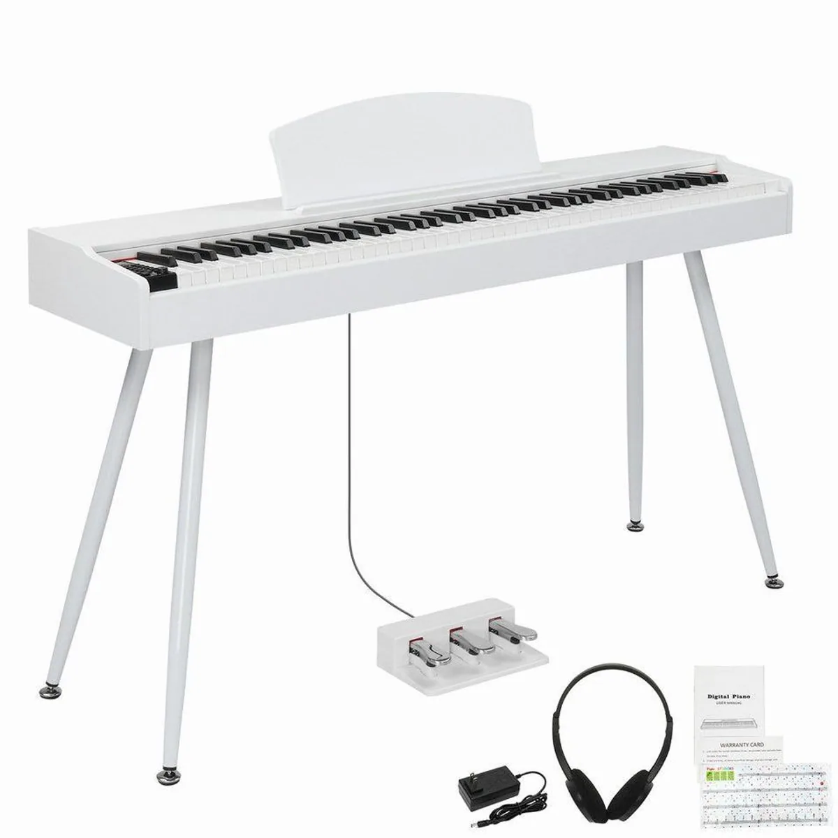 LALAHO Digitalpiano GDP-203, 88 Tasten, Bluetooth, 3 Pedale — ideal für Einsteiger und Fortgeschrittene