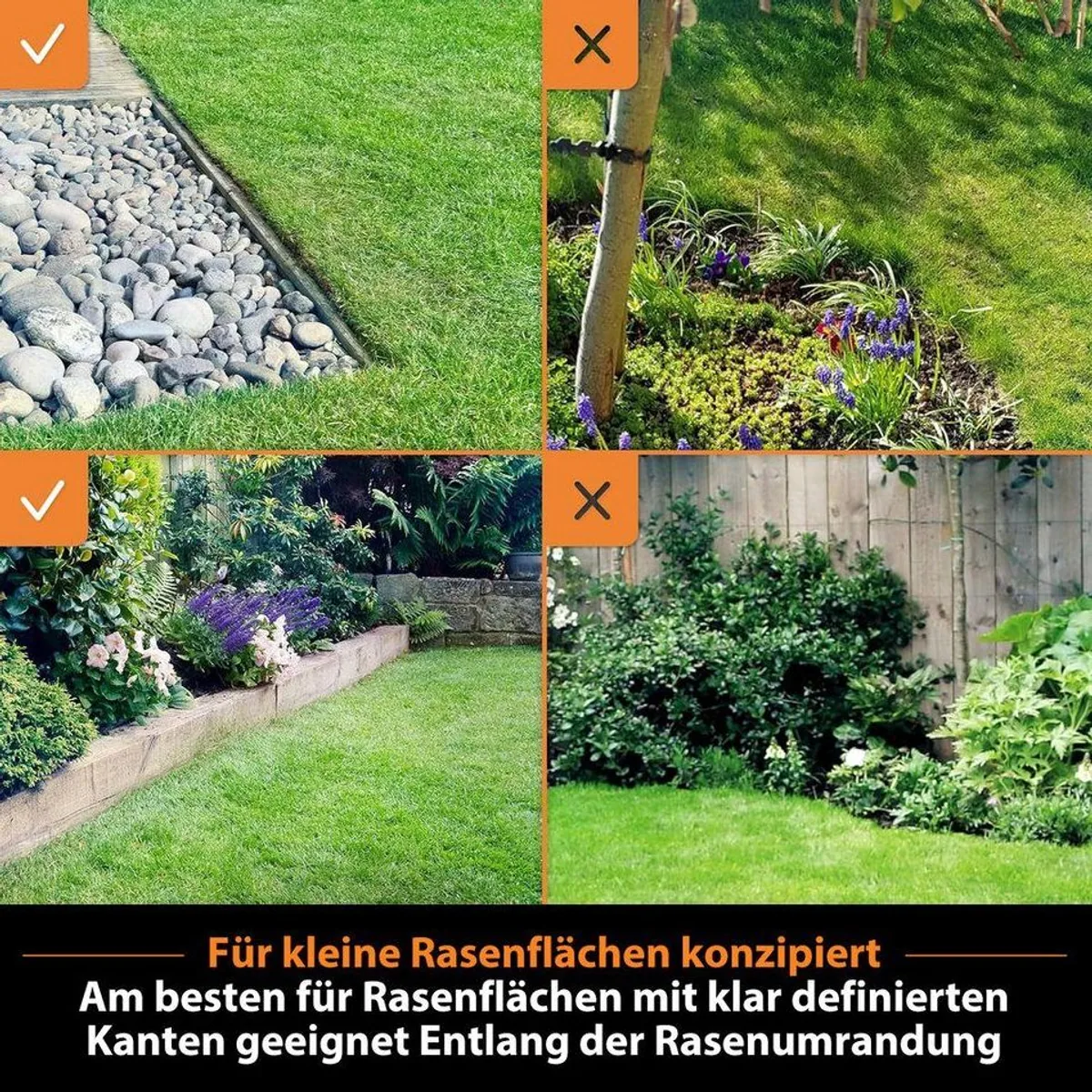Lawnmaster OcuMow Rasenmähroboter, 24V MAX, 300 m², 10-Zoll-Trimmer-Kombi — einfache Bedienung, automatische Hindernisvermeidung, Spot-Cut-Funktion 5