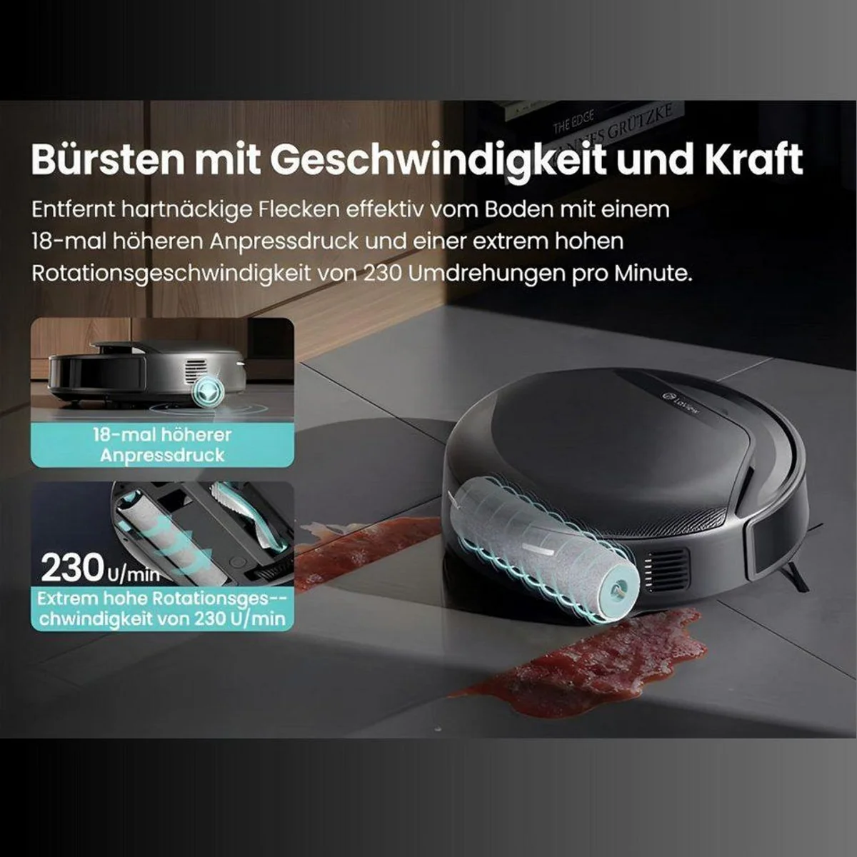 Lefant M5 Saug- & Wischroboter, 18.000 Pa Saugkraft, Laser Navigation, Selbstreinigungsstation 4