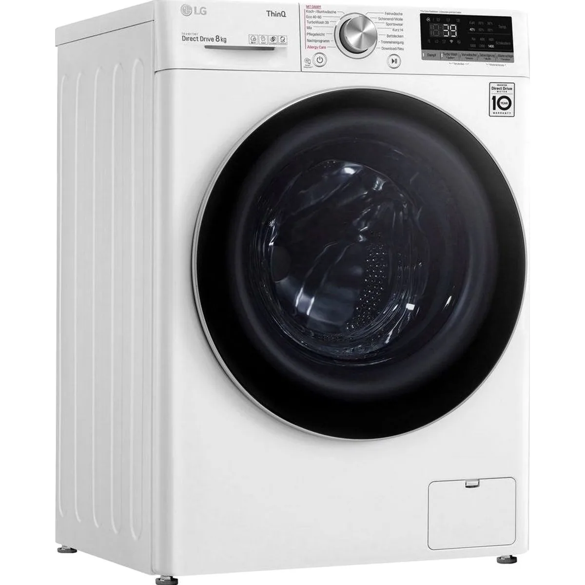 LG F4WV708P1E Waschmaschine, 8 kg, 1400 U/min, TurboWash — schnelles Waschen in 39 Minuten