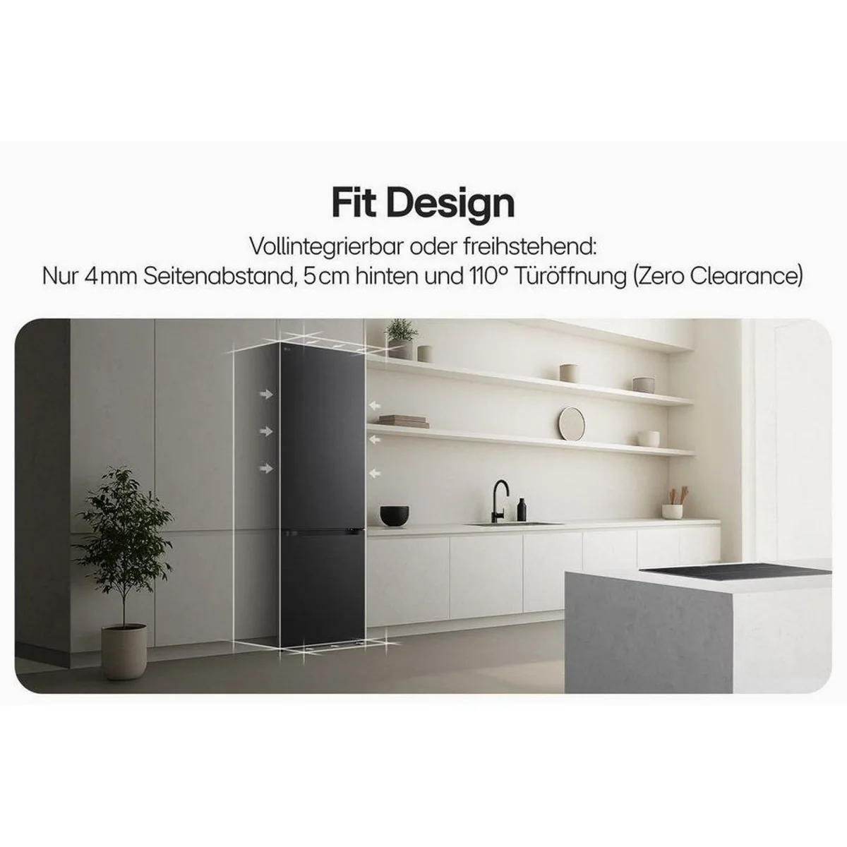 LG GBBS525CPY Kühl-/Gefrierkombination, Total No Frost, AI Fresh, 203 cm hoch 3