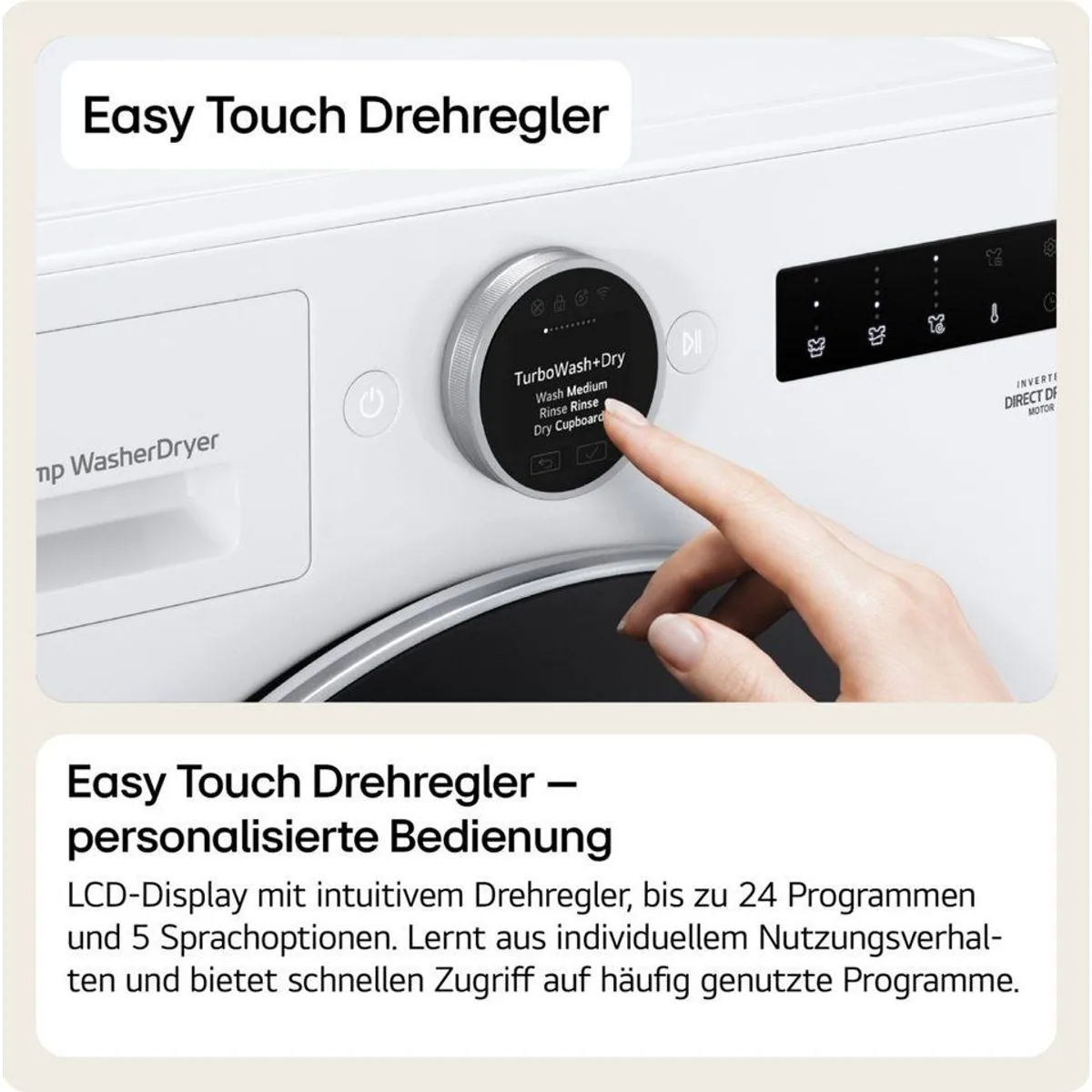 LG HPWD096C Waschtrockner, 9 kg Waschen, 6 kg Trocknen, Energieeffizienz A 4
