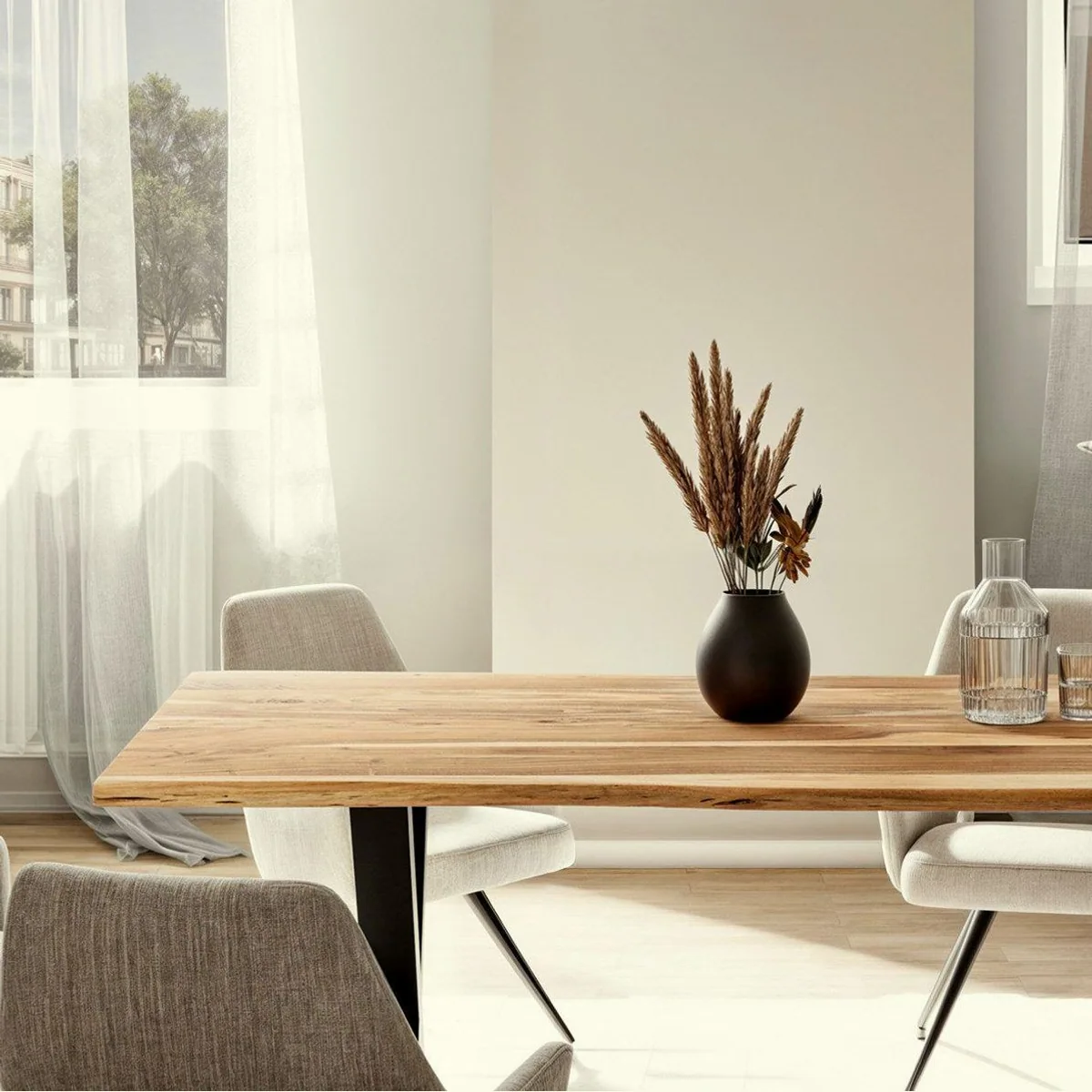 Liadomo Baumkantentisch Sammy, einzigartiges Design, wählbare Größen, robustes Metallgestell 2