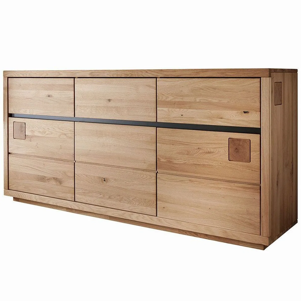 Lomadox Sideboard WINCHESTER-69, massiv Eiche, Softclose-Funktion, zeitloses Design