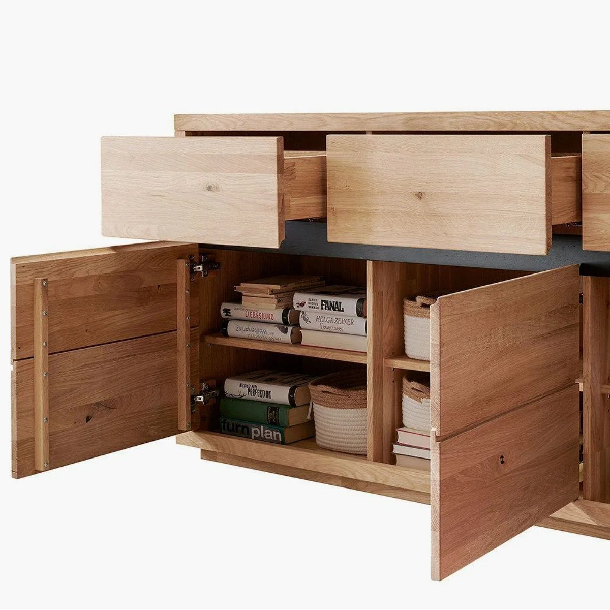 Lomadox Sideboard WINCHESTER-69, massiv Eiche, Softclose-Funktion, zeitloses Design 4