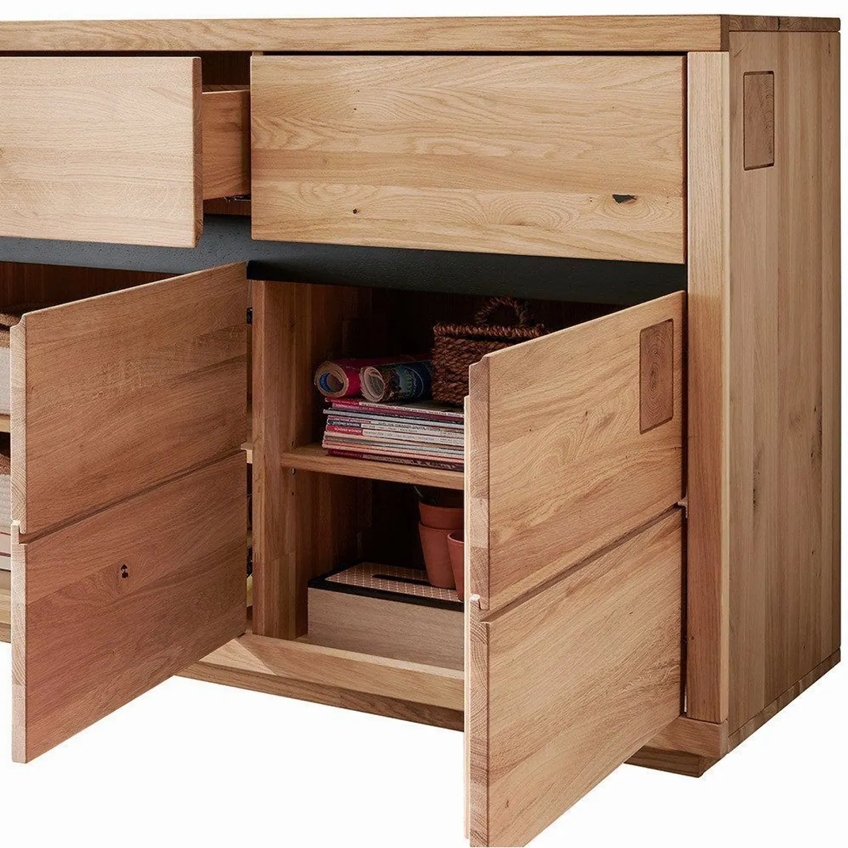 Lomadox Sideboard WINCHESTER-69, massiv Eiche, Softclose-Funktion, zeitloses Design 5