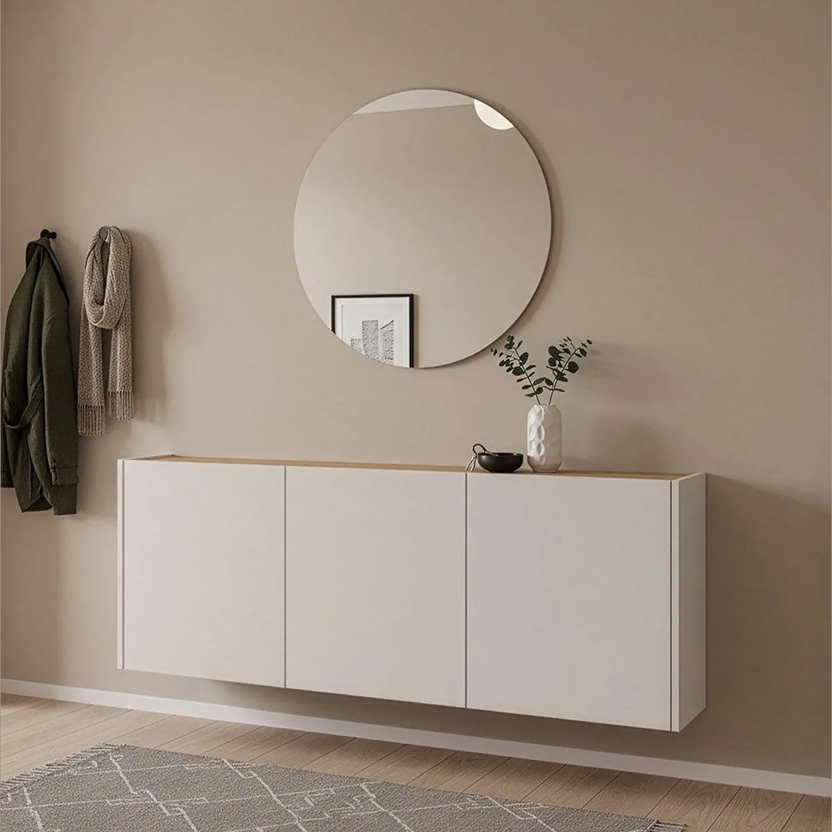 Lomadox Garderoben-Set LAPUA-01, modernes Design, ideal für schmale Flure