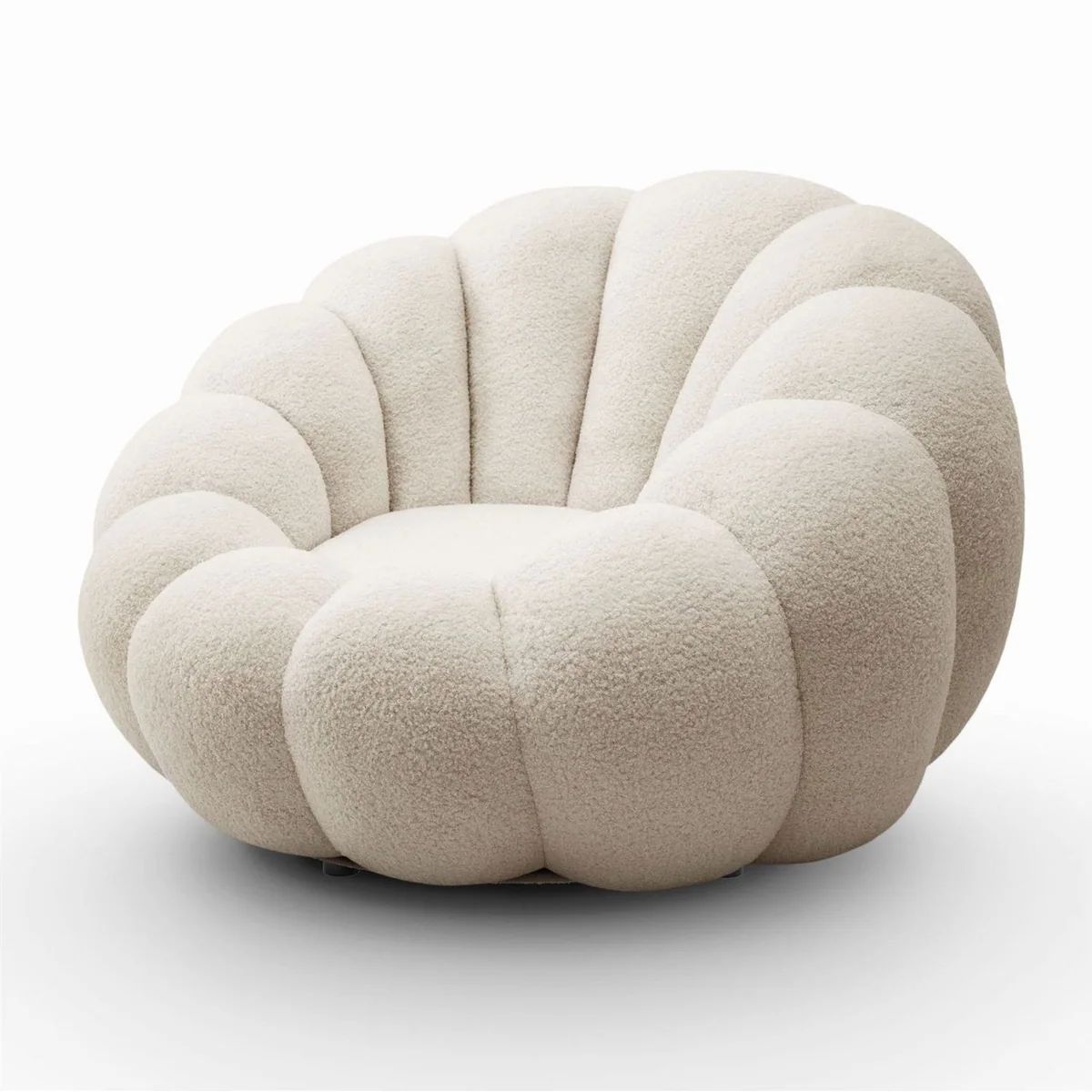 Lookway FLUFFY Drehsessel mit Fußhocker, ergonomisch, modern, bequem 3