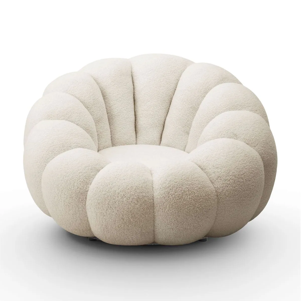 Lookway FLUFFY Drehsessel mit Fußhocker, ergonomisch, modern, bequem 5
