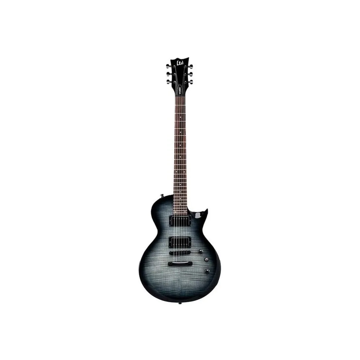 Ltd E-Gitarre EC-200DX, Charcoal Burst, hochwertiger Korpus, erstklassige Tonabnehmer