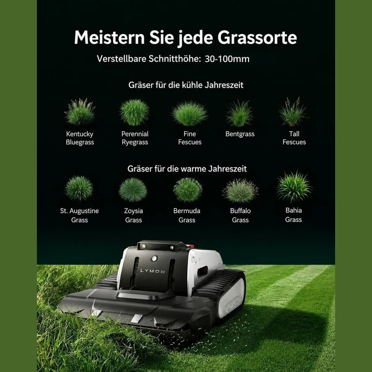 Lymow One Plus Mähroboter, RTK-Satellitennavigation, 4452 m² Fläche 4