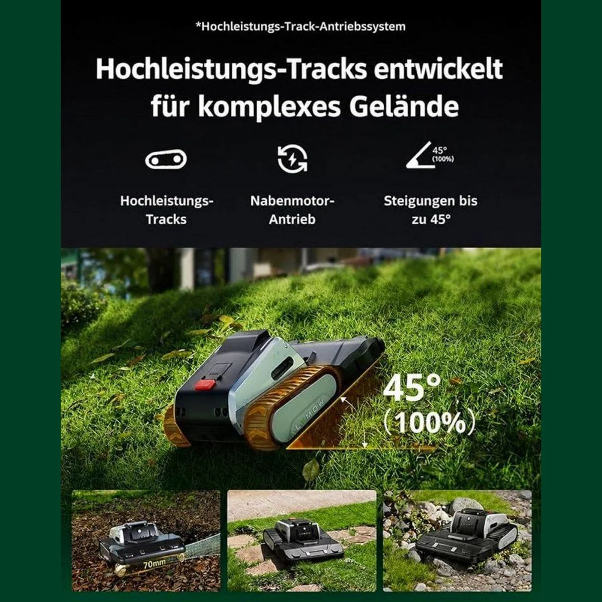 Lymow One Plus Mähroboter, RTK-Satellitennavigation, 4452 m² Fläche 5