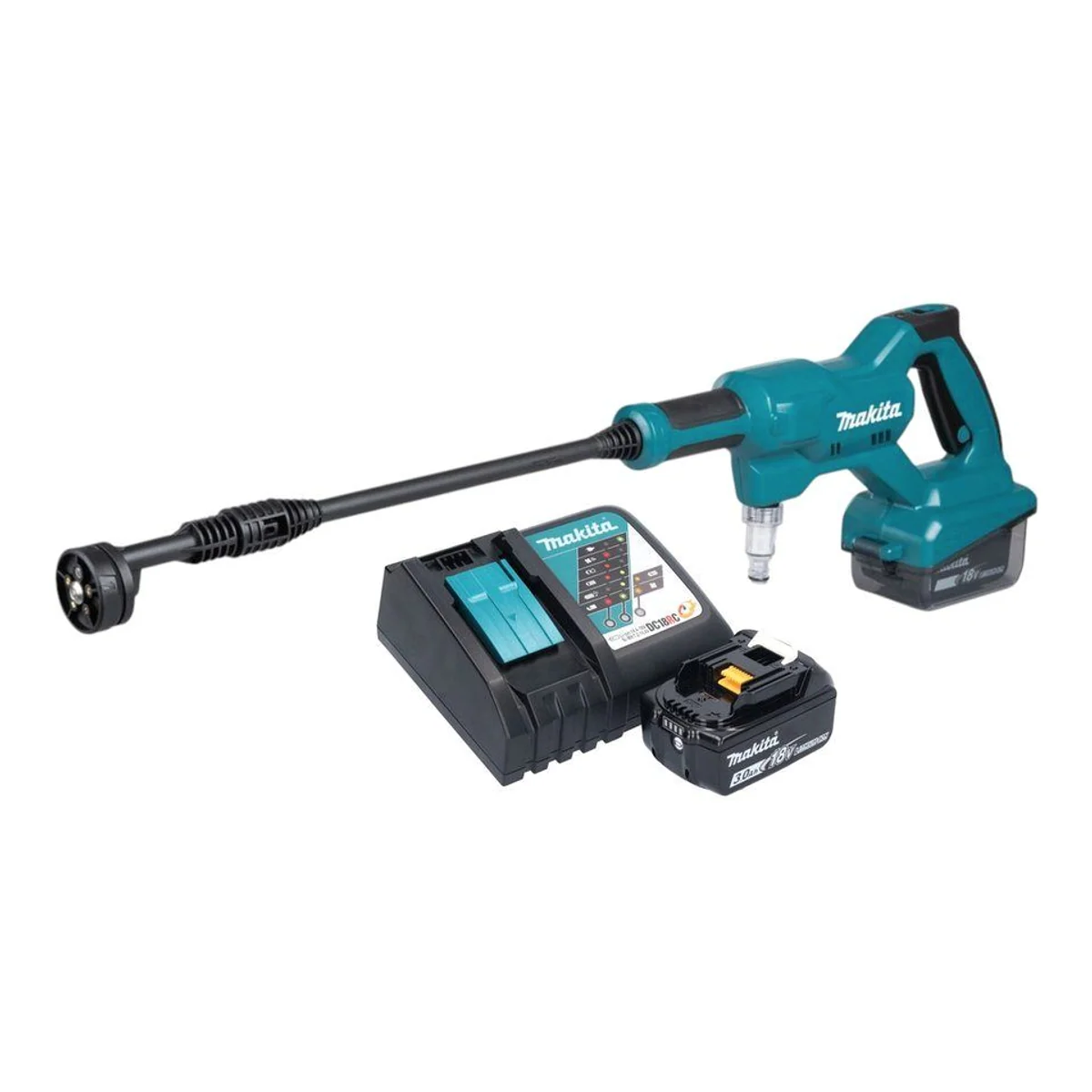 Makita DHW 180 Akku Druckreiniger, mobile Nutzung, 24 bar Druck, 3,0 Ah Akku