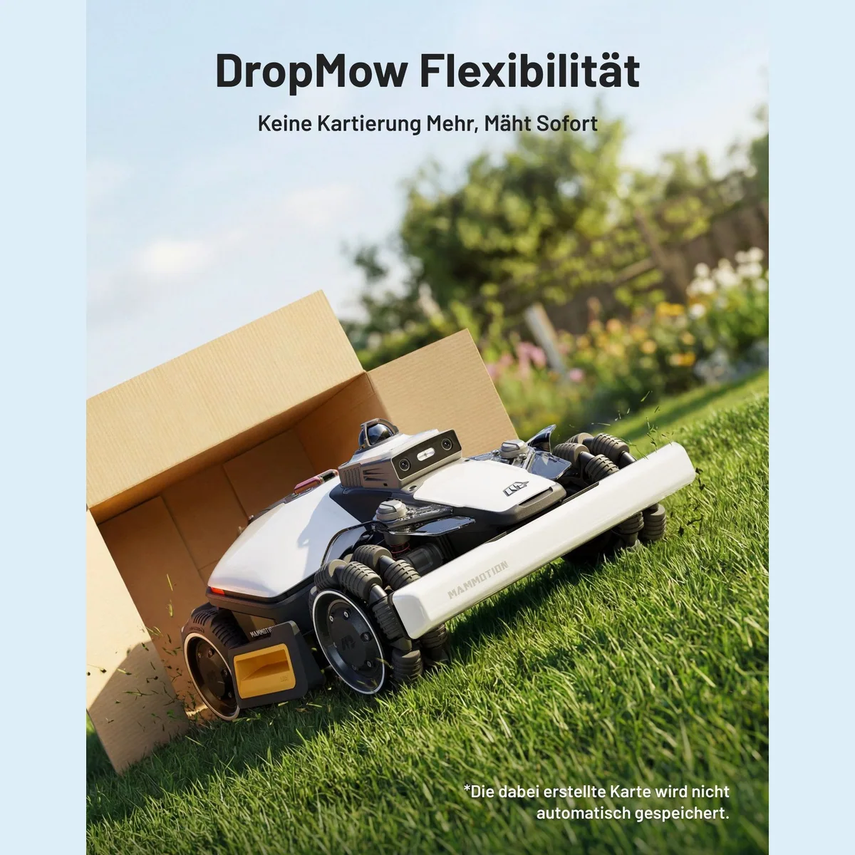 Mammotion LUBA Mini 2 AWD Mähroboter, kabellos, 360° LiDAR, für Rasenflächen bis 1500 m² 2