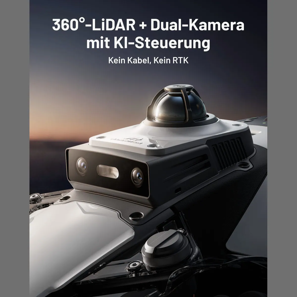 Mammotion LUBA Mini 2 AWD Mähroboter, kabellos, 360° LiDAR, für Rasenflächen bis 1500 m² 4