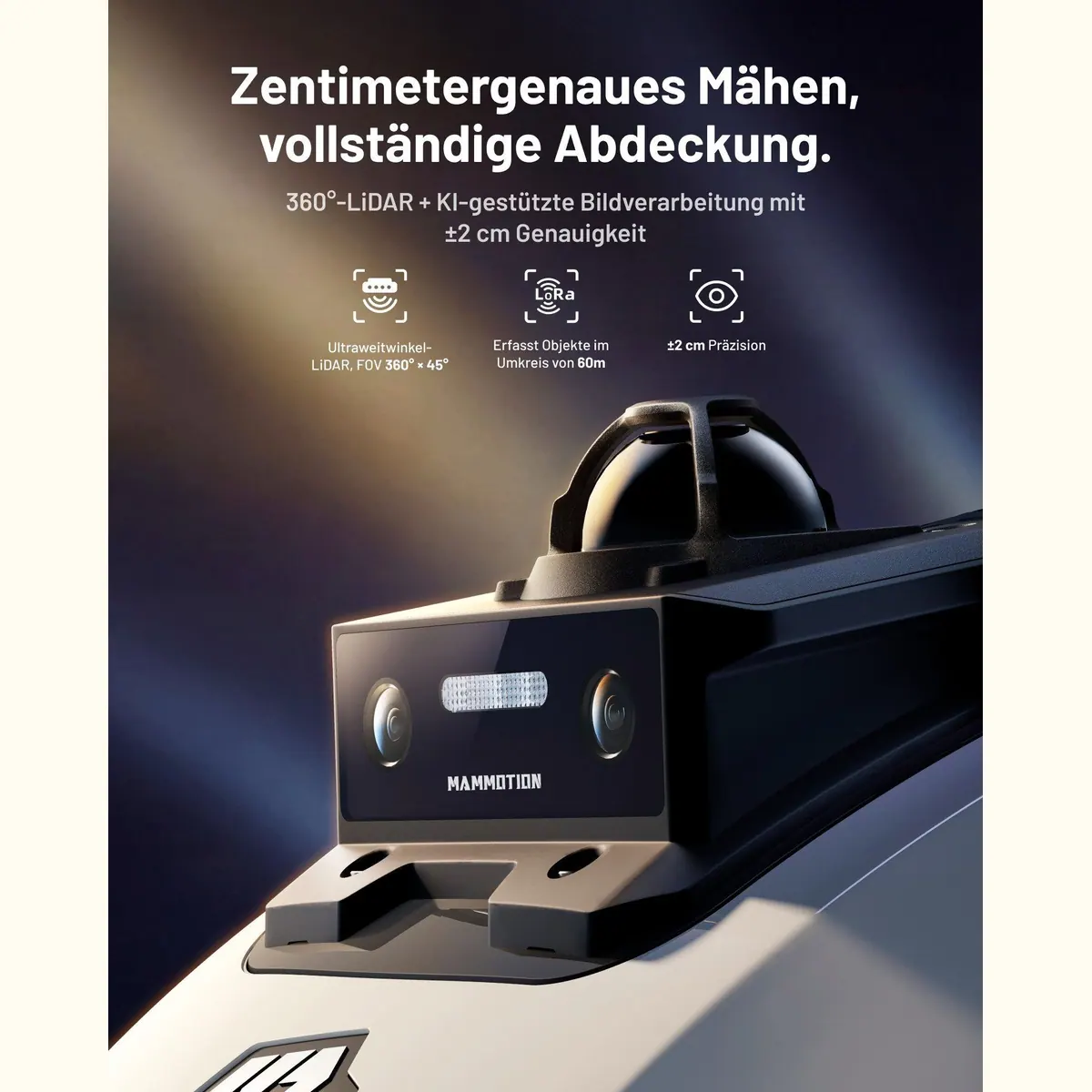 Mammotion YUKA Mini 2 Mähroboter, 360° LiDAR Navigation, bis 1000 m² Rasenfläche 2