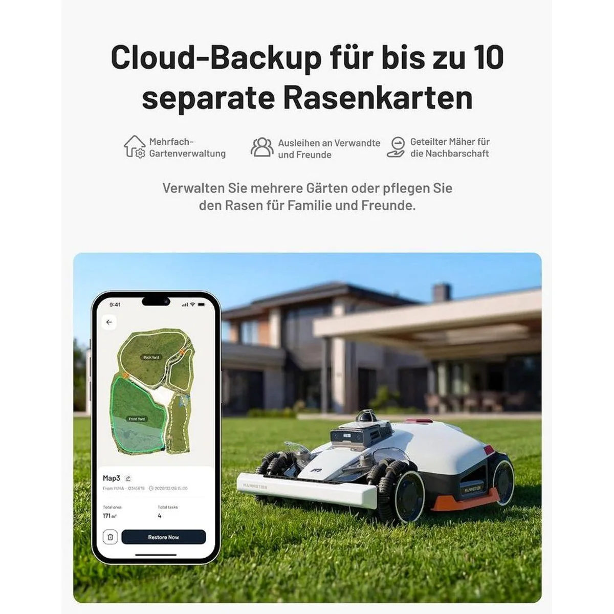 Mammotion LUBA 3 AWD Mähroboter, 360° LiDAR, Allradantrieb, bis 1500 m² 4
