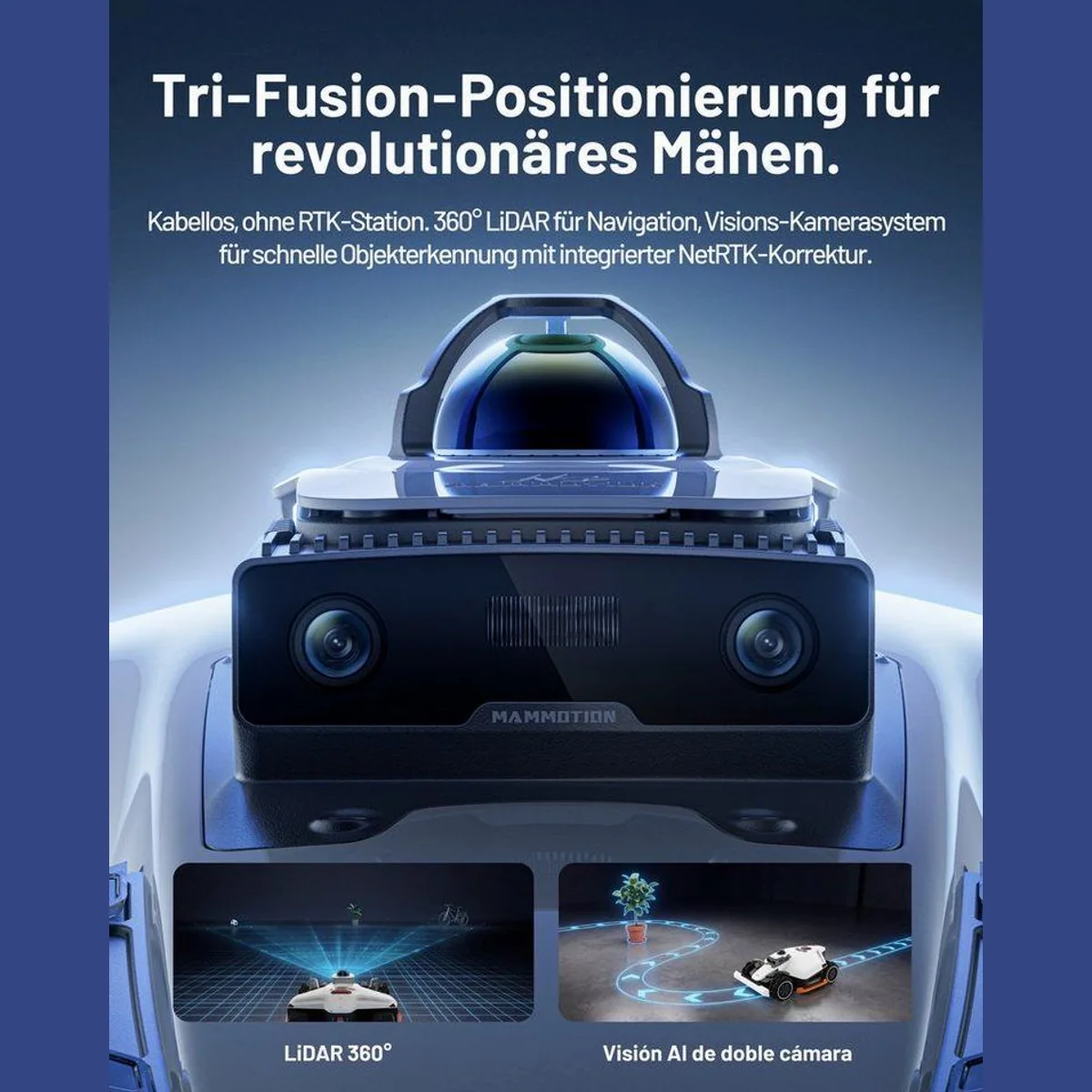 Mammotion LUBA 3 AWD Mähroboter, 360° LiDAR, Allradantrieb, bis 1500 m² 5