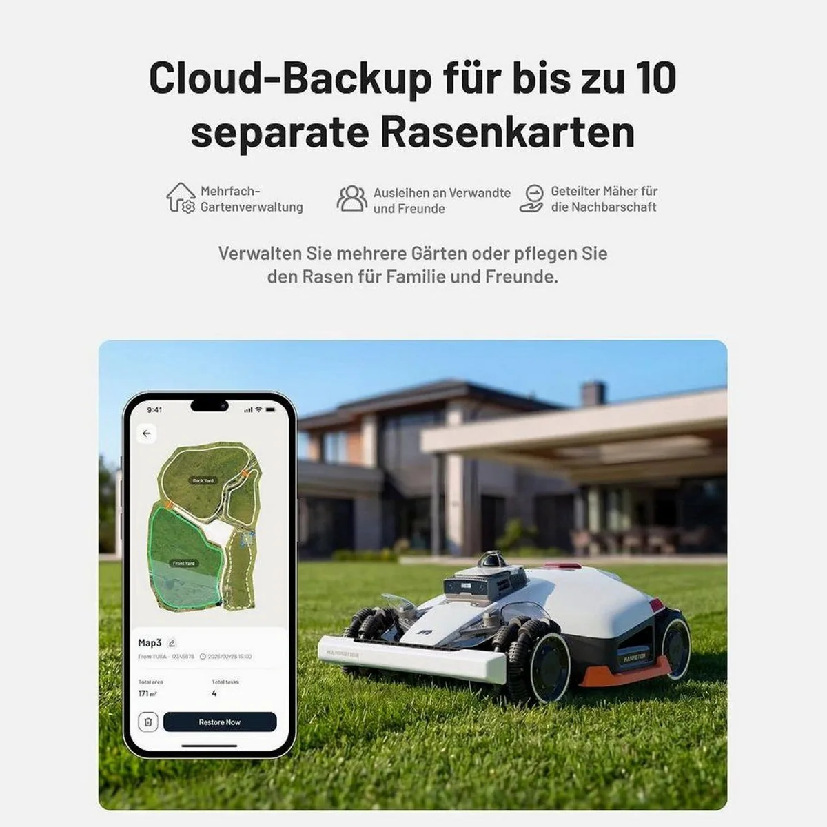Mammotion LUBA 3 AWD Mähroboter, 360° LiDAR, Allradantrieb, Smart Home kompatibel 4
