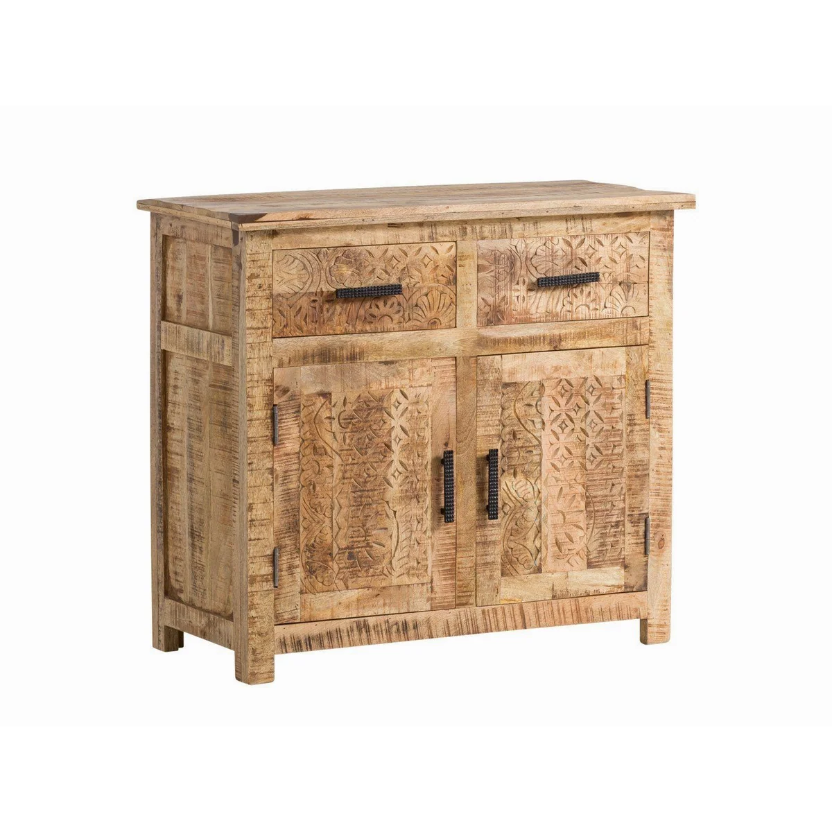 massivum Kommode Mumbai, aus massivem Mango-Holz, lackierte Oberfläche, 2 Türen & 2 Schubladen