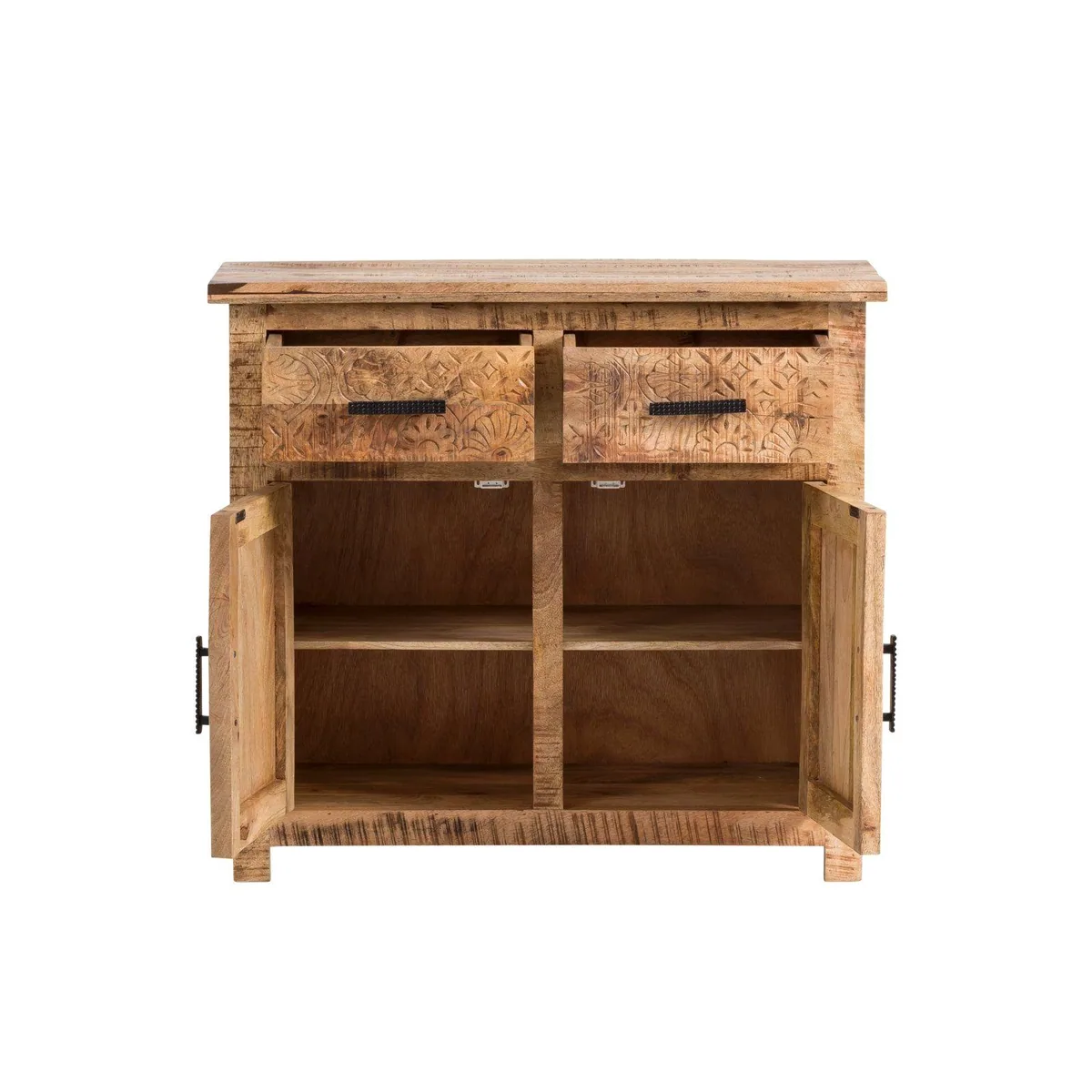 massivum Kommode Mumbai, aus massivem Mango-Holz, lackierte Oberfläche, 2 Türen & 2 Schubladen 3