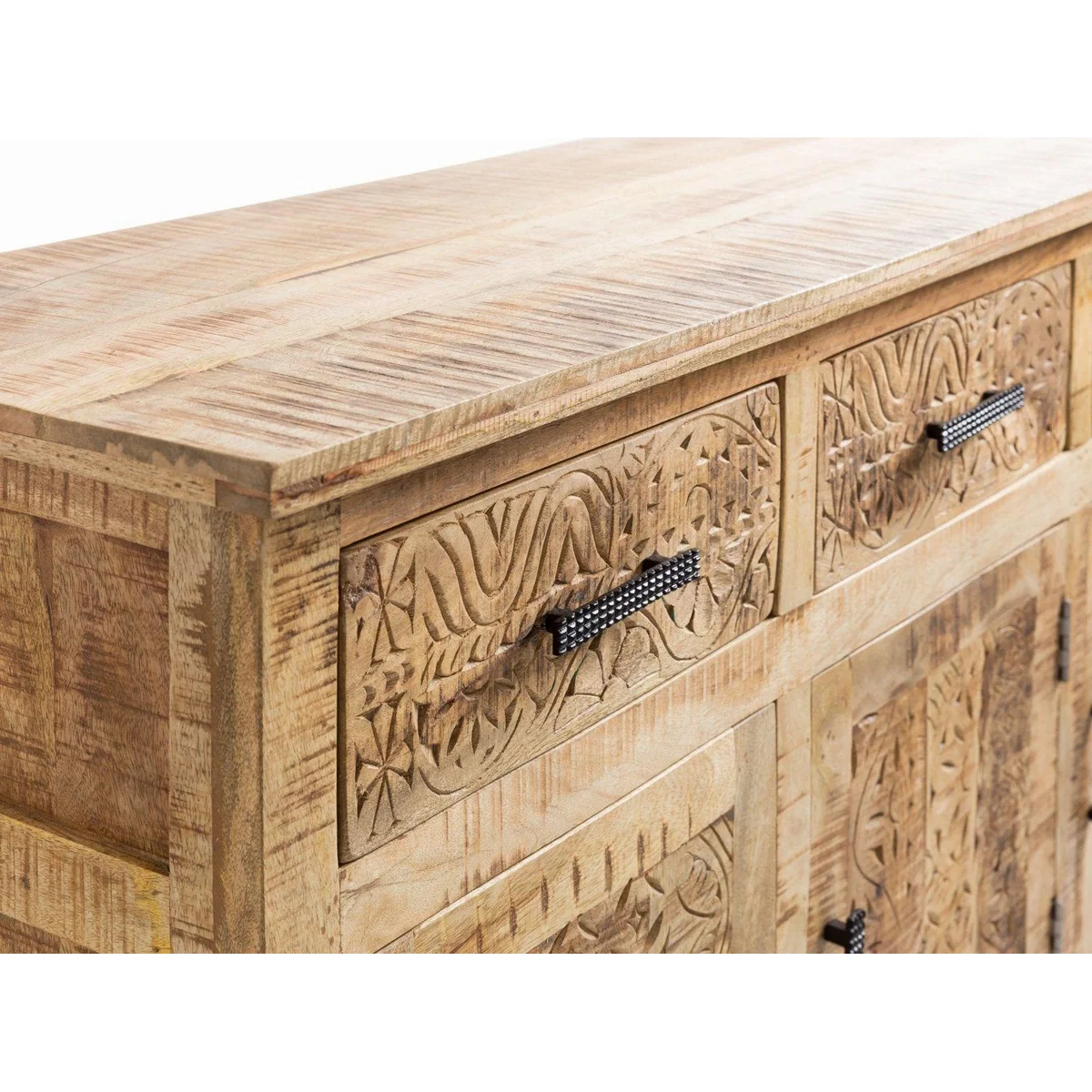 massivum Sideboard Mumbai, Anrichte aus Mango Holz, 3 Türen & 3 Schubladen 4