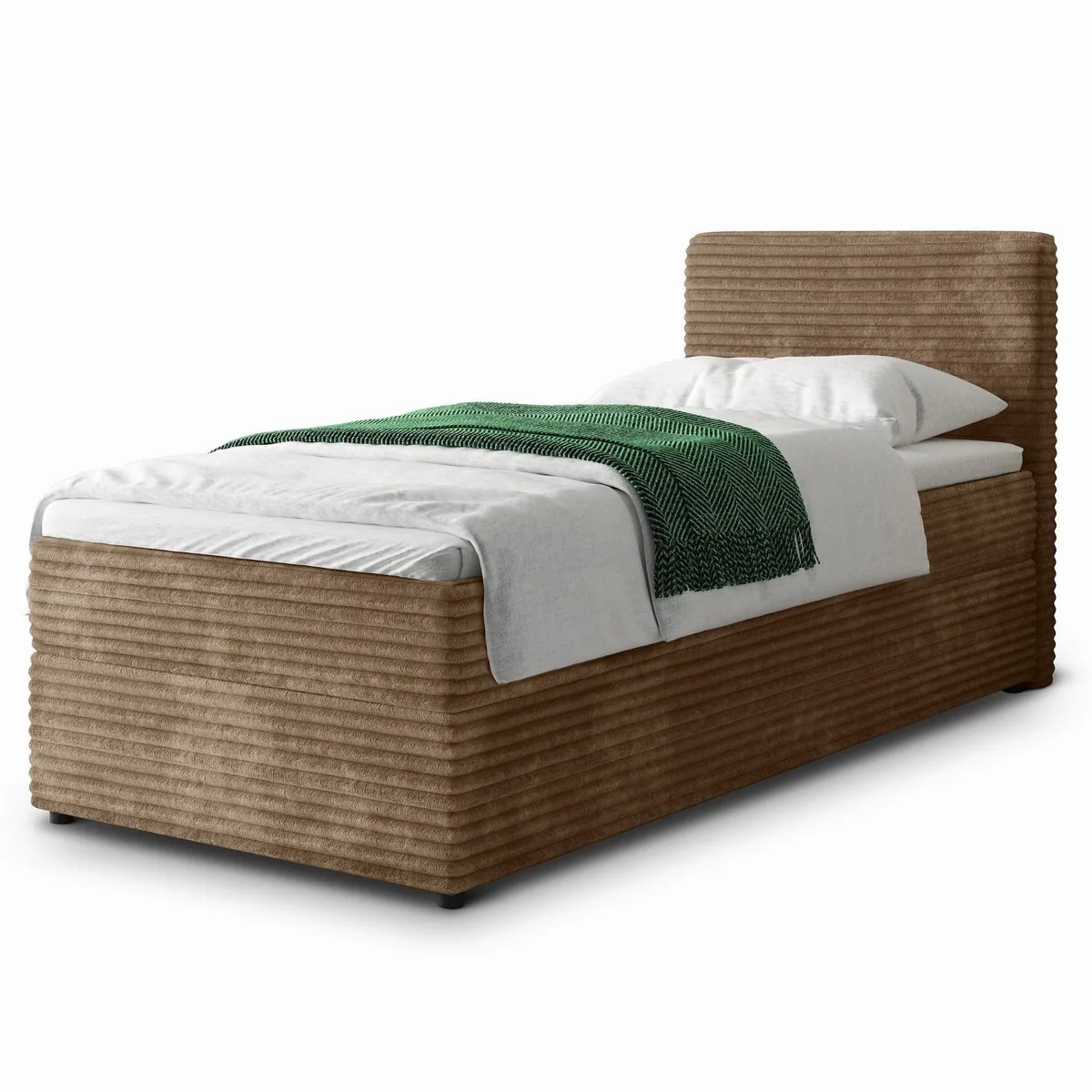 Masseno Boxbett PISA 80x200 cm, ergonomischer Komfort, geräumiger Bettkasten, gepolstertes Kopfteil 3
