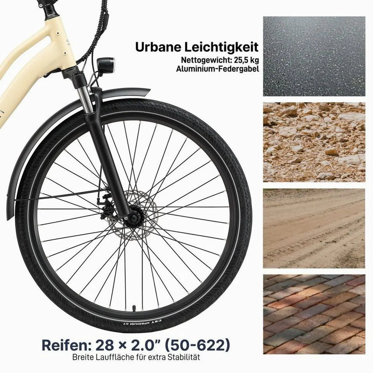 Maxtron Urban 7 E-Citybike, 7-Gang Shimano, effizienter Heckmotor — Komfortabel, vielseitig, elegant 5