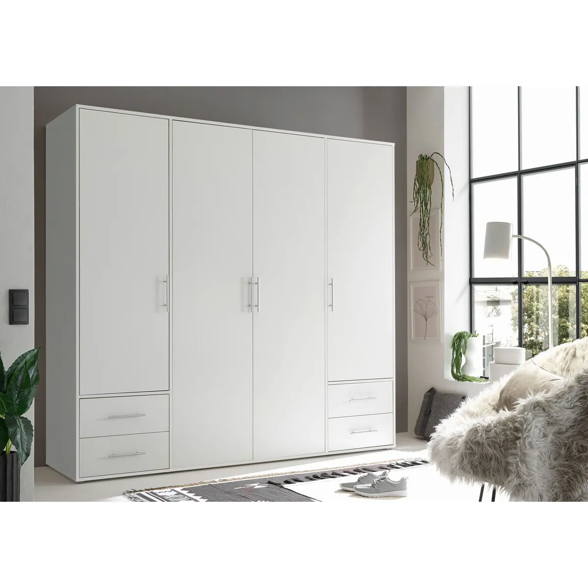 möbelando Kleiderschrank Valencia, elegantes Design, viel Stauraum, vielseitig einsetzbar 2