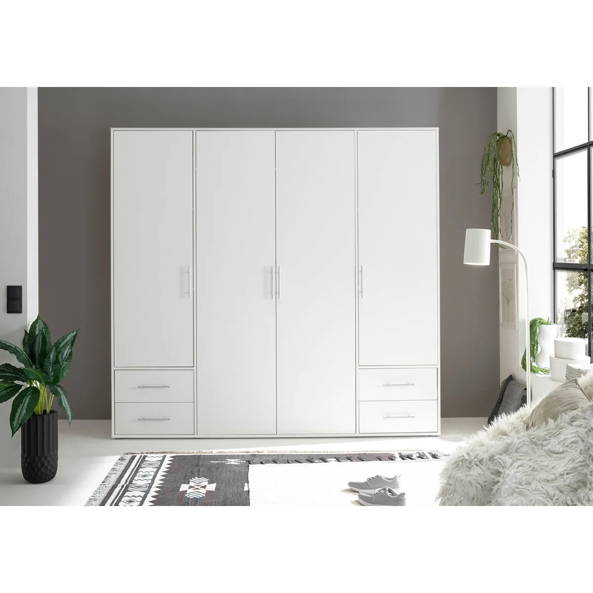 möbelando Kleiderschrank Valencia, elegantes Design, viel Stauraum, vielseitig einsetzbar 3
