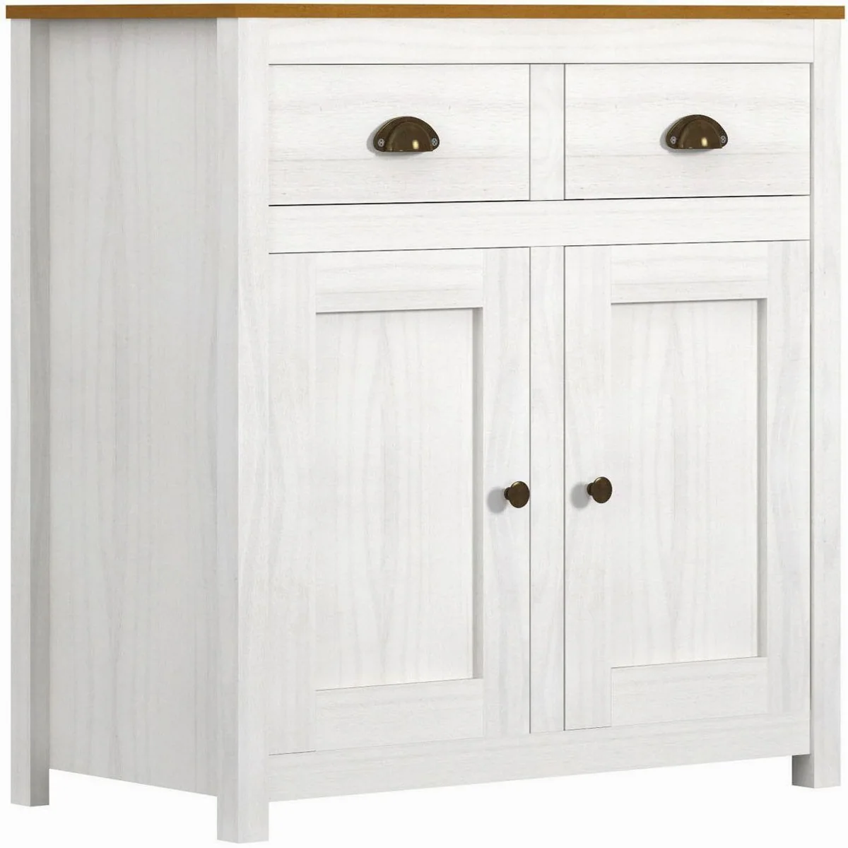 MÖBILIA Sideboard, rustikale Holzoptik, langlebige Muschelgriffe 2