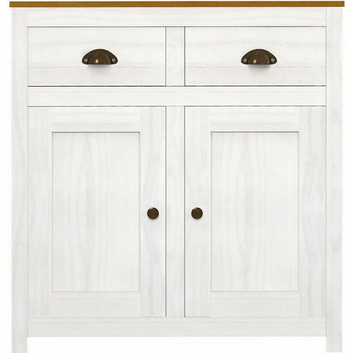 MÖBILIA Sideboard, rustikale Holzoptik, langlebige Muschelgriffe 3