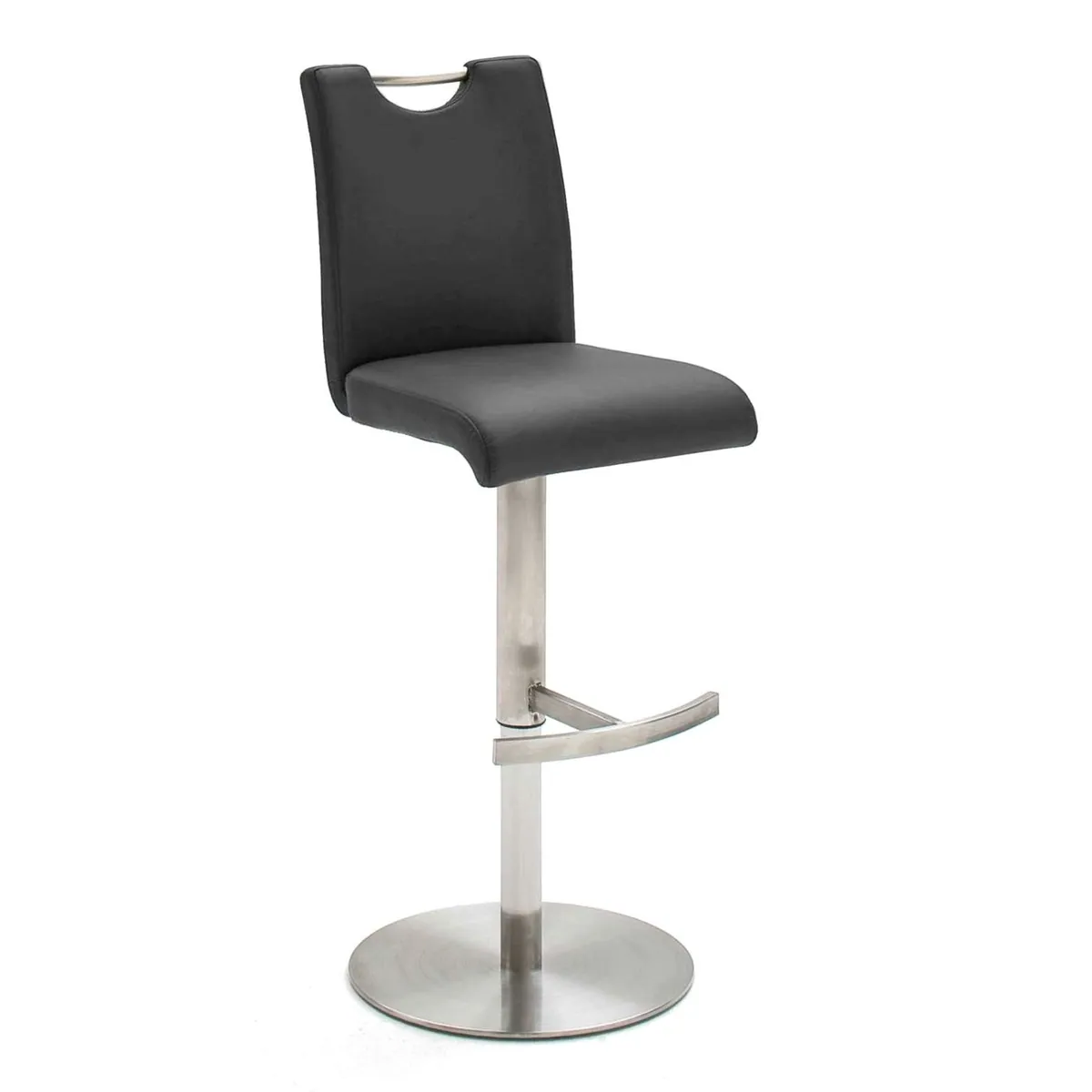 MCA furniture Barhocker ALESI, Schwarz, Kunstleder, drehbar & höhenverstellbar